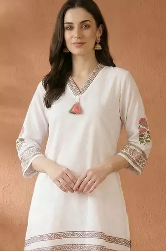 Women Ethnic Motifs Printed Regular Pure Cotton Kurta with Palazzos