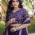 Purple Glori Satin Katchi Zari Embroidery Work Blouse With Flared Lehenga and Dupatta