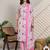 Women Floral Printed Regular Thread Work Pure Cotton Kurta with Trousers & With Dupatta