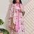 Women Floral Printed Regular Thread Work Pure Cotton Kurta with Trousers & With Dupatta
