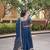 Blue Glori Satin Katchi Zari Embroidery Work Blouse With Flared Lehenga and Dupatta
