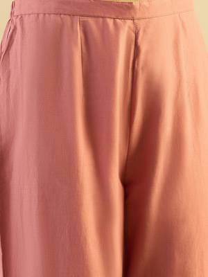 Floral Printed Embellished  Cotton Straight Kurta with Trouser And Dupatta 3