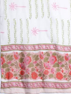Floral Printed  Cotton Kurta with Salwar & With Dupatta 4