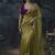 Olive green tissue silk blend embroidered saree with magenta purple  blouse