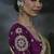 Olive green tissue silk blend embroidered saree with magenta purple  blouse