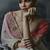 Off-white tissue silk blend embroidered saree with pink blouse