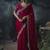 Raspberry tissue silk blend embroidered saree with blouse