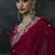 Raspberry tissue silk blend embroidered saree with blouse