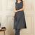 Geometric Printed Sweetheart Neck Pure Cotton Straight Kurta With Trousers