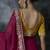 Rani pink tissue silk blend embroidered saree with mustard yellow blouse
