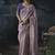 Lilac tissue silk blend embroidered saree with purple blouse
