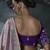 Lilac tissue silk blend embroidered saree with purple blouse