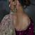Olive green and mauve pink tissue silk blend embroidered saree with dark purple blouse