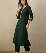 Women Regular Gotta Patti Liva Kurta with Trousers