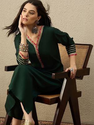 Women Regular Gotta Patti Liva Kurta with Trousers 5