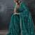 Teal blue tissue silk blend embroidered saree with blouse