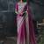 Baby pink and magenta pink tissue silk blend embroidered saree with blouse
