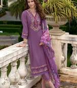Women Floral Embroidered Regular Thread Work Kurta with Trousers & With Dupatta