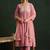 Women Floral Embroidered Empire Thread Work Kurta with Trousers & With Dupatta