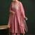 Women Floral Embroidered Empire Thread Work Kurta with Trousers & With Dupatta