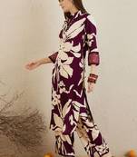 Women Floral Printed Regular Sequinned Kurta with Trousers