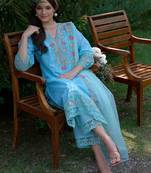 Women Floral Embroidered Regular Thread Work Pure Cotton Kurta with Trousers & With Dupatta