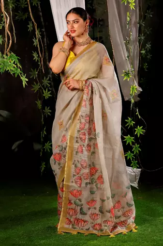 Noira cotton mix handloom saree