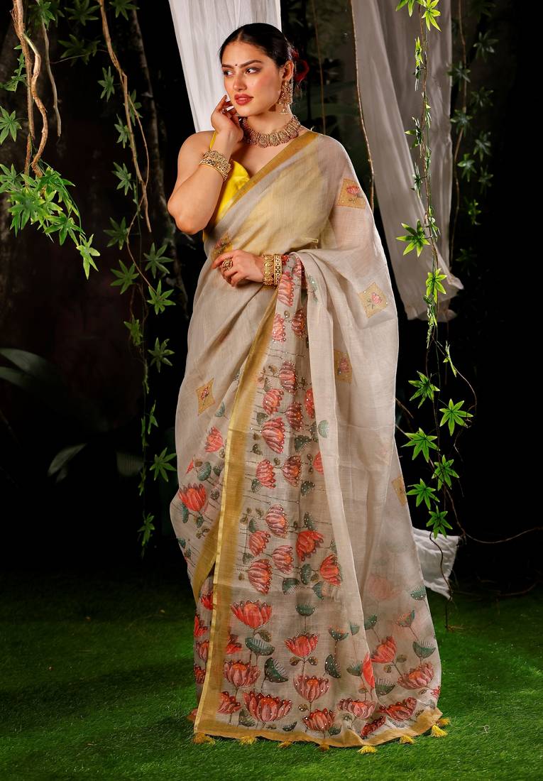 Noira cotton mix handloom saree
