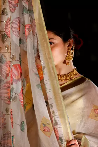Noira cotton mix handloom saree