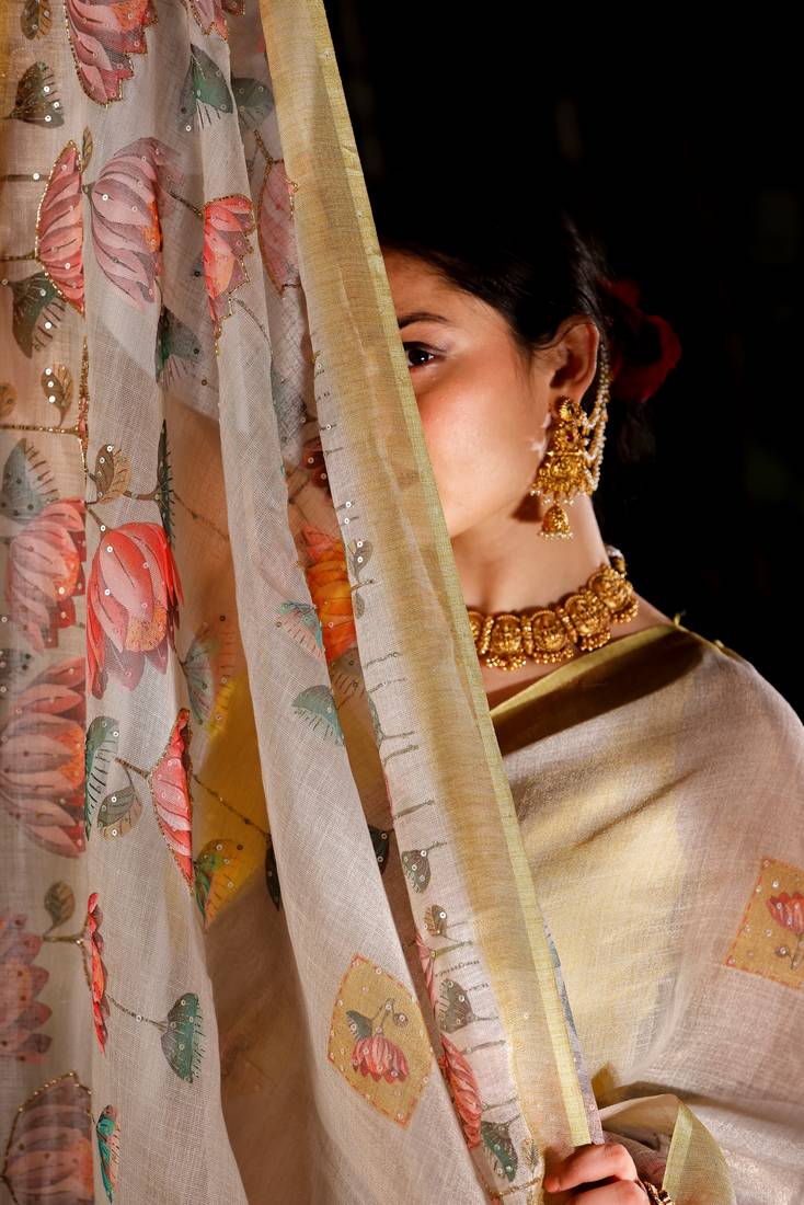 Noira cotton mix handloom saree