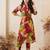 Women Printed Pleated Pure Cotton Kurta with Trousers