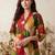 Women Printed Pleated Pure Cotton Kurta with Trousers