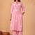 Women Floral Embroidered Regular Thread Work Kurta with Palazzos