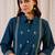 Floral Embroidered Shirt Collar Thread Work Pure Cotton Kurta & Trousers