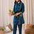 Floral Embroidered Shirt Collar Thread Work Pure Cotton Kurta & Trousers