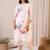 Women Floral Printed Regular Beads and Stones Linen Kurta with Trousers & With Dupatta