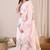 Women Floral Printed Regular Beads and Stones Linen Kurta with Trousers & With Dupatta