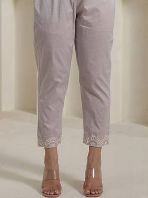 Women Floral Embroidered Cotton Kurta with Trousers & Dupatta 7