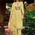 Yellow Floral Embroidered Thread Work Pure Cotton Kurta with Trouser & Dupatta