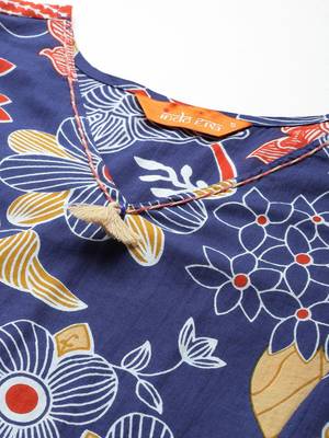 Floral Printed Pure Cotton Kurta with Trousers 2