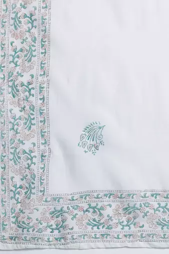 Floral Printed Empire Pure Cotton Kurta with Trousers & Dupatta
