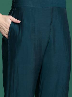 Ethnic Motifs Embroidered Kurta with Trousers & Dupatta 3
