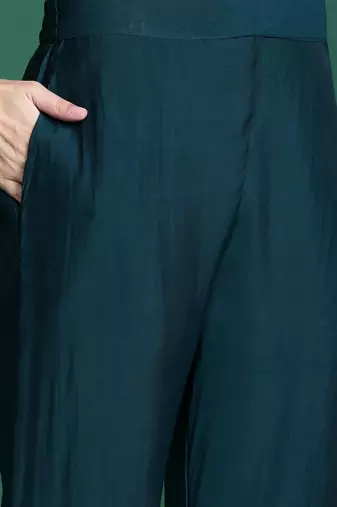 Ethnic Motifs Embroidered Kurta with Trousers & Dupatta