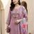 Women Floral Embroidered Regular Thread Work Linen Kurta with Trousers & With Dupatta
