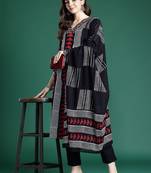 Printed Regular Thread Work Pure Cotton Kurta with Trousers & With Dupatta