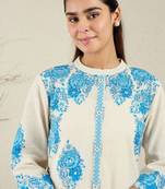 Women Floral Printed Cotton Kurta with Trousers