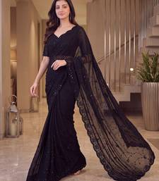 Black designer bidds handwork saree