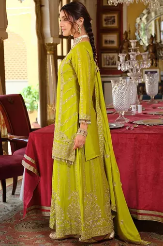 Women Ethnic Motifs Embroidered Regular Mirror Work Kurta with Palazzos & Dupatta
