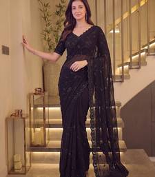 Black designer bidds handwork saree