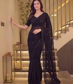 Black designer bidds handwork saree